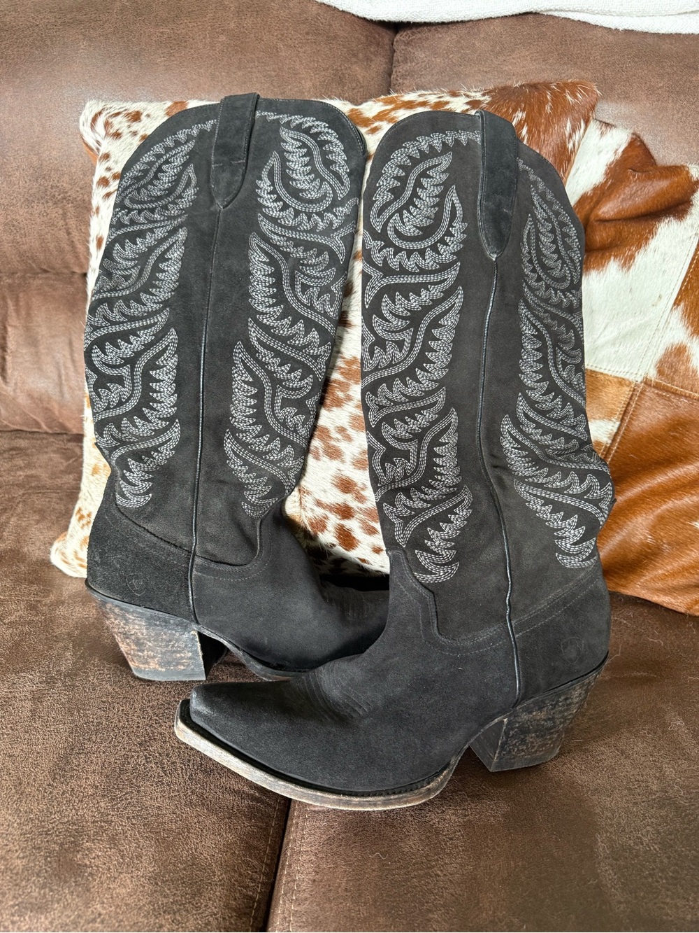 Ariat Black Leather Western Boots